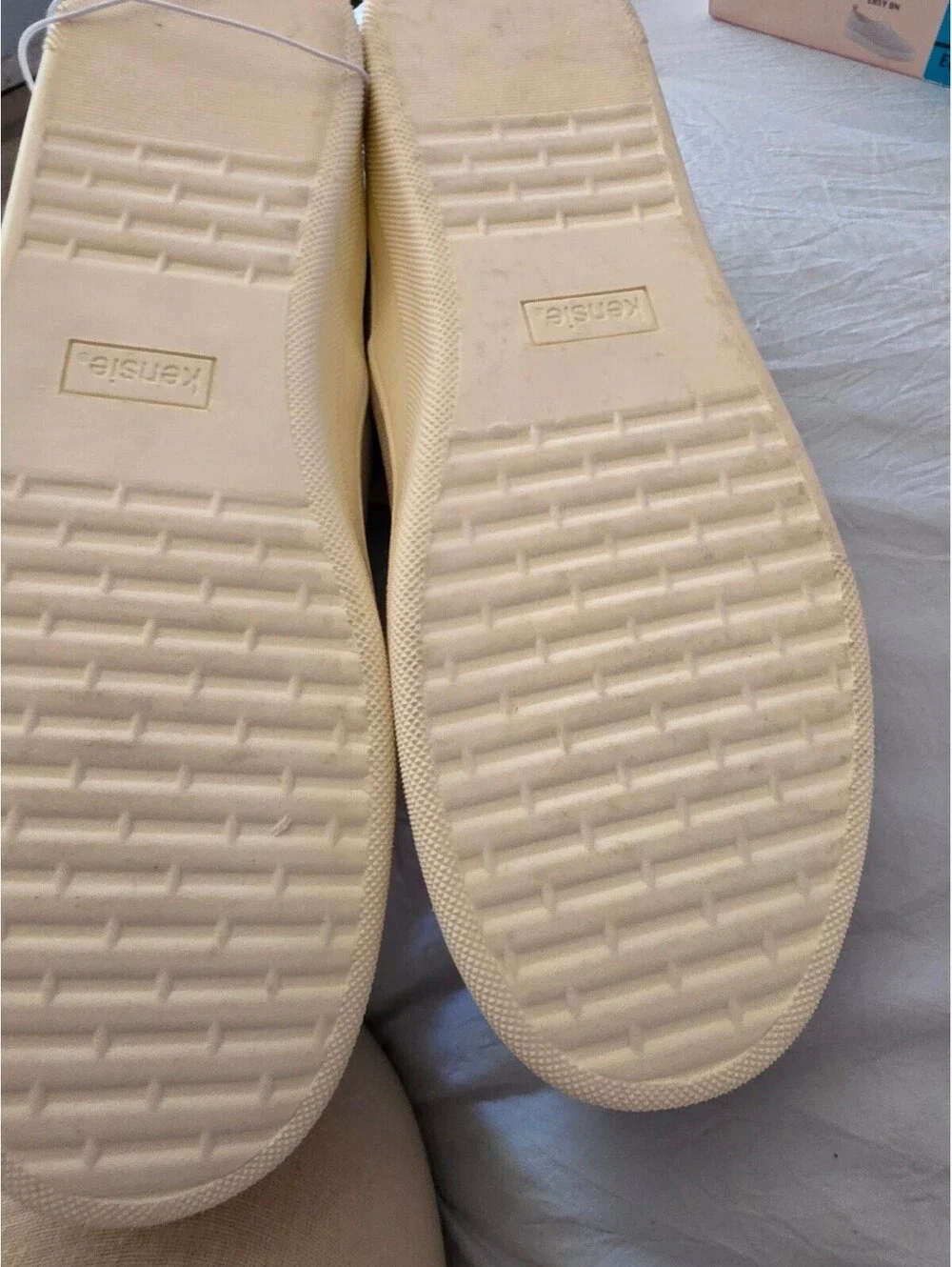 Kensie Salia Beige Slip-On Shoes, Ladies' Size US 10, Textile Upper and Lining,